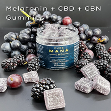 Load image into Gallery viewer, Melatonin + CBD + CBN Gummies - Pure Mana CBD
